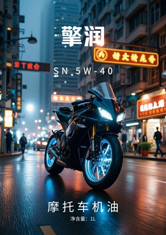 擎润 SN 5W-40 1L 摩托车机油